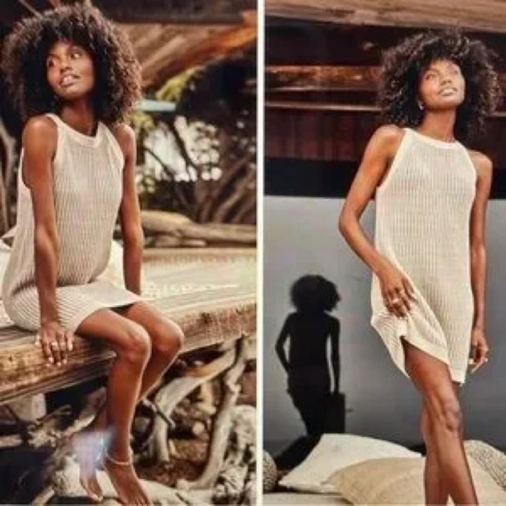 NWT Summersalt Crochet High Neck Cover Up Dress Small